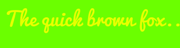 Image with Font Color E7FF00 and Background Color 6BFF00